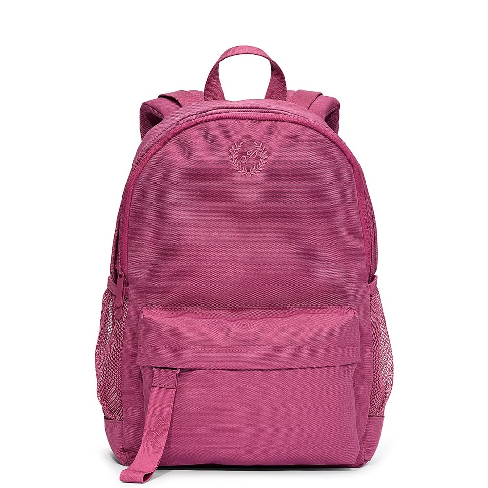 PINK Victoria's Secret Ivy Classic Canvas Backpack - Red Violet